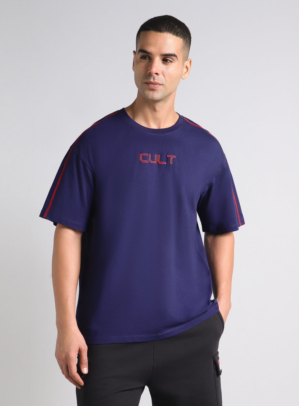 Men's Navy Built Different Oversized Fit T-shirt