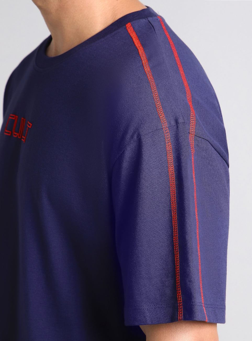 Men's Navy Built Different Oversized Fit T-shirt