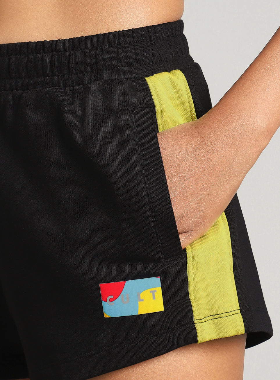 Women's Black Contrast Play Shorts