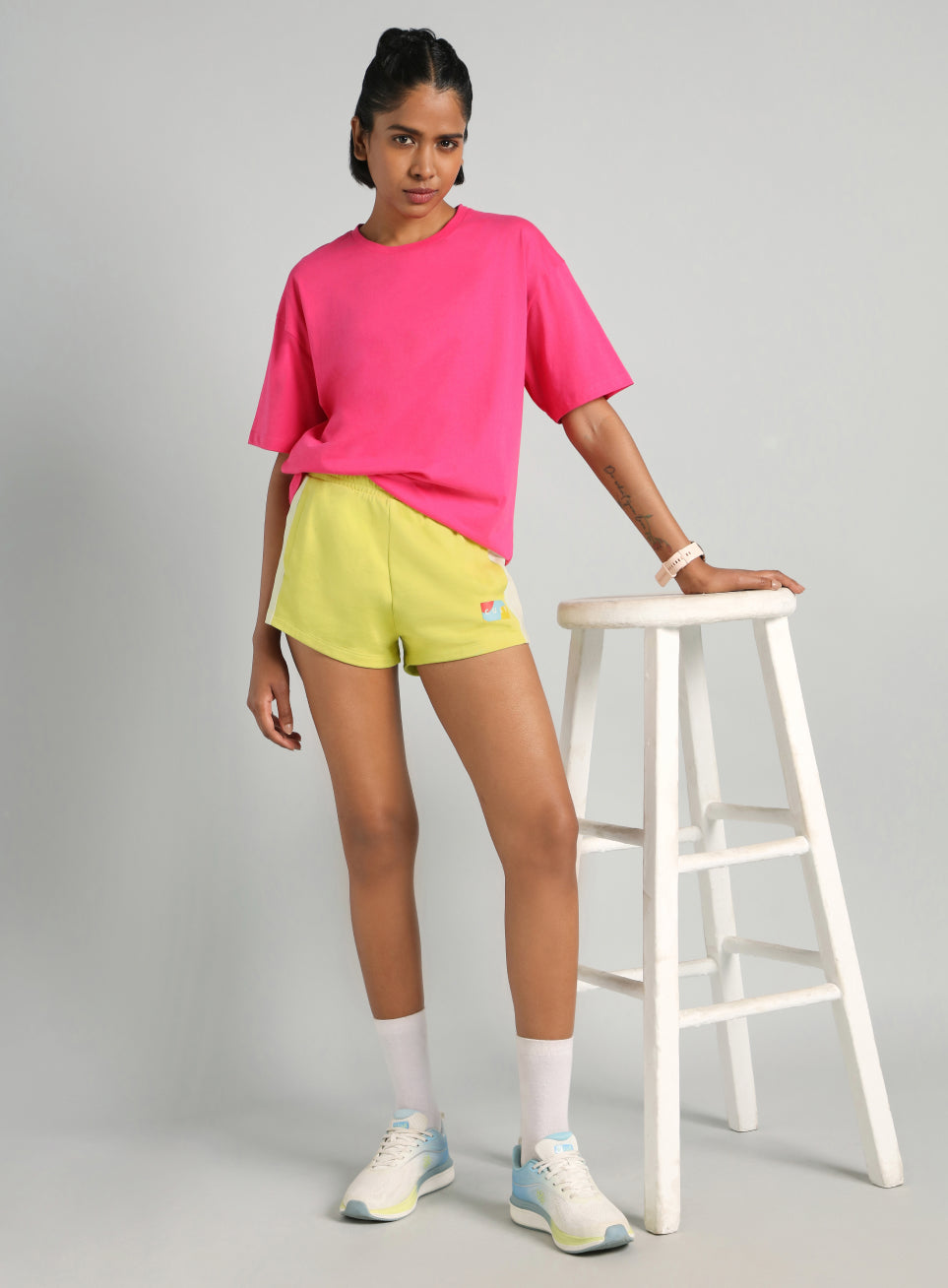 Women's Yellow Contrast Play shorts