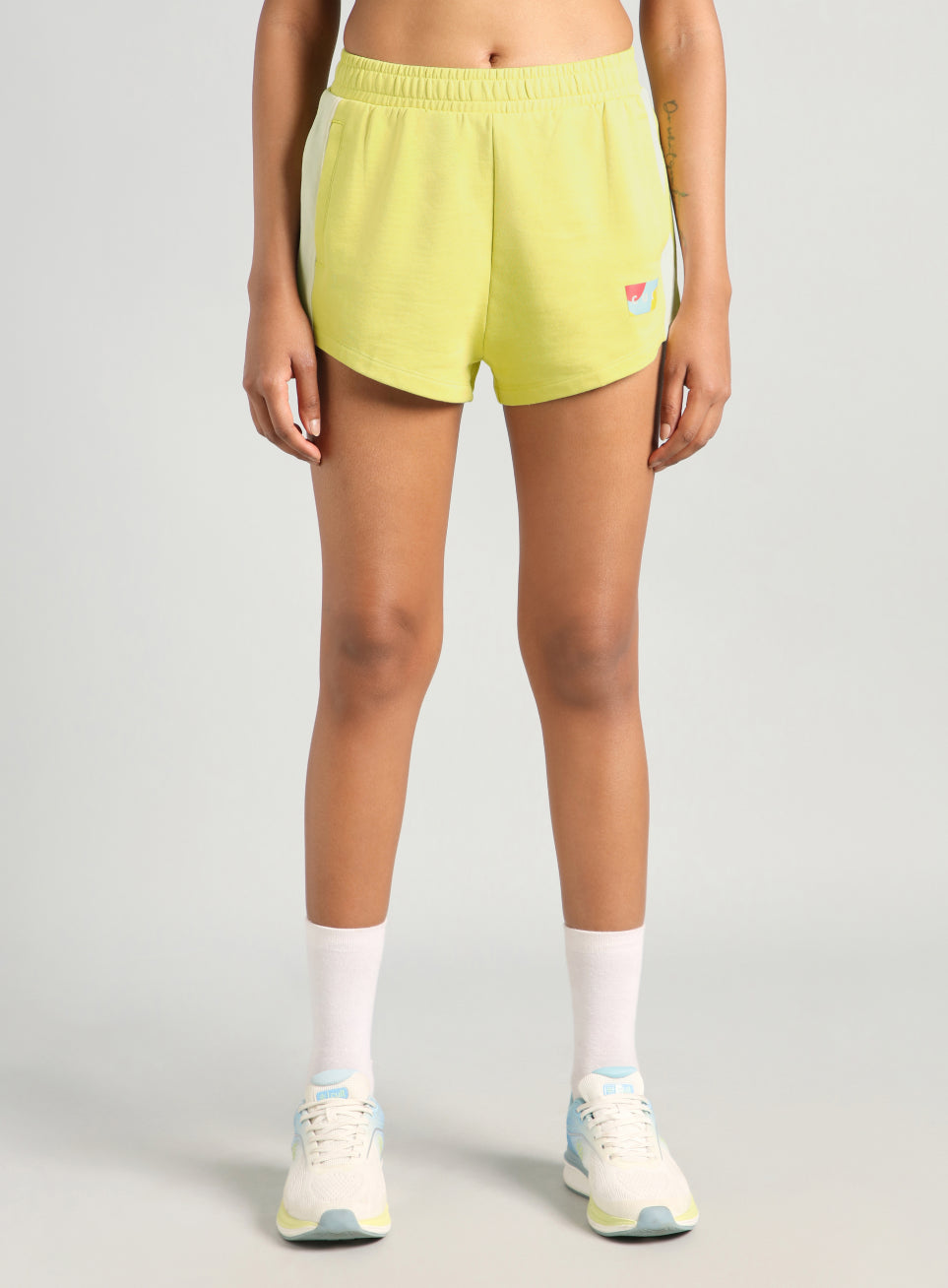 Women's Yellow Contrast Play shorts