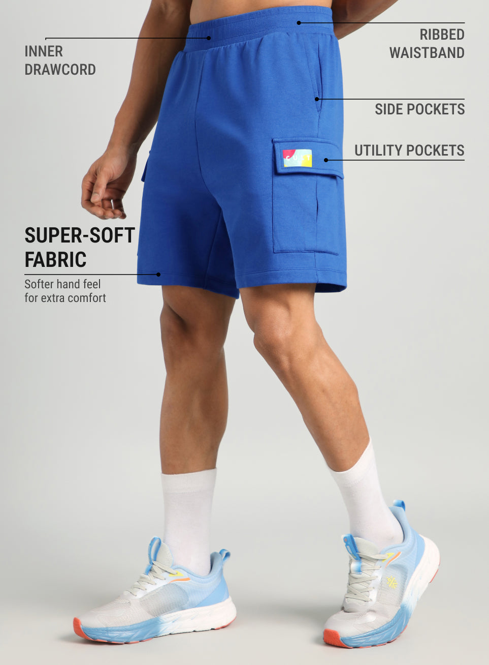Men's Blue Utility Classic Shorts