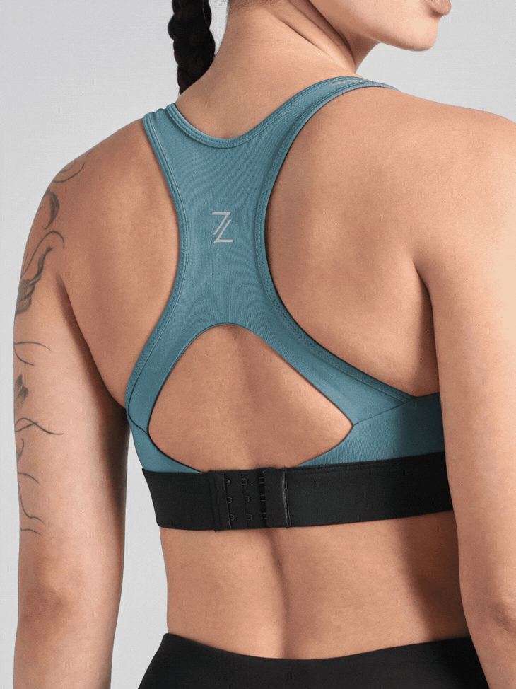 Women's Blue Run Forward High Support Bra