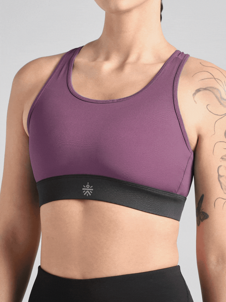 Women's Pink Run Forward High Support Bra