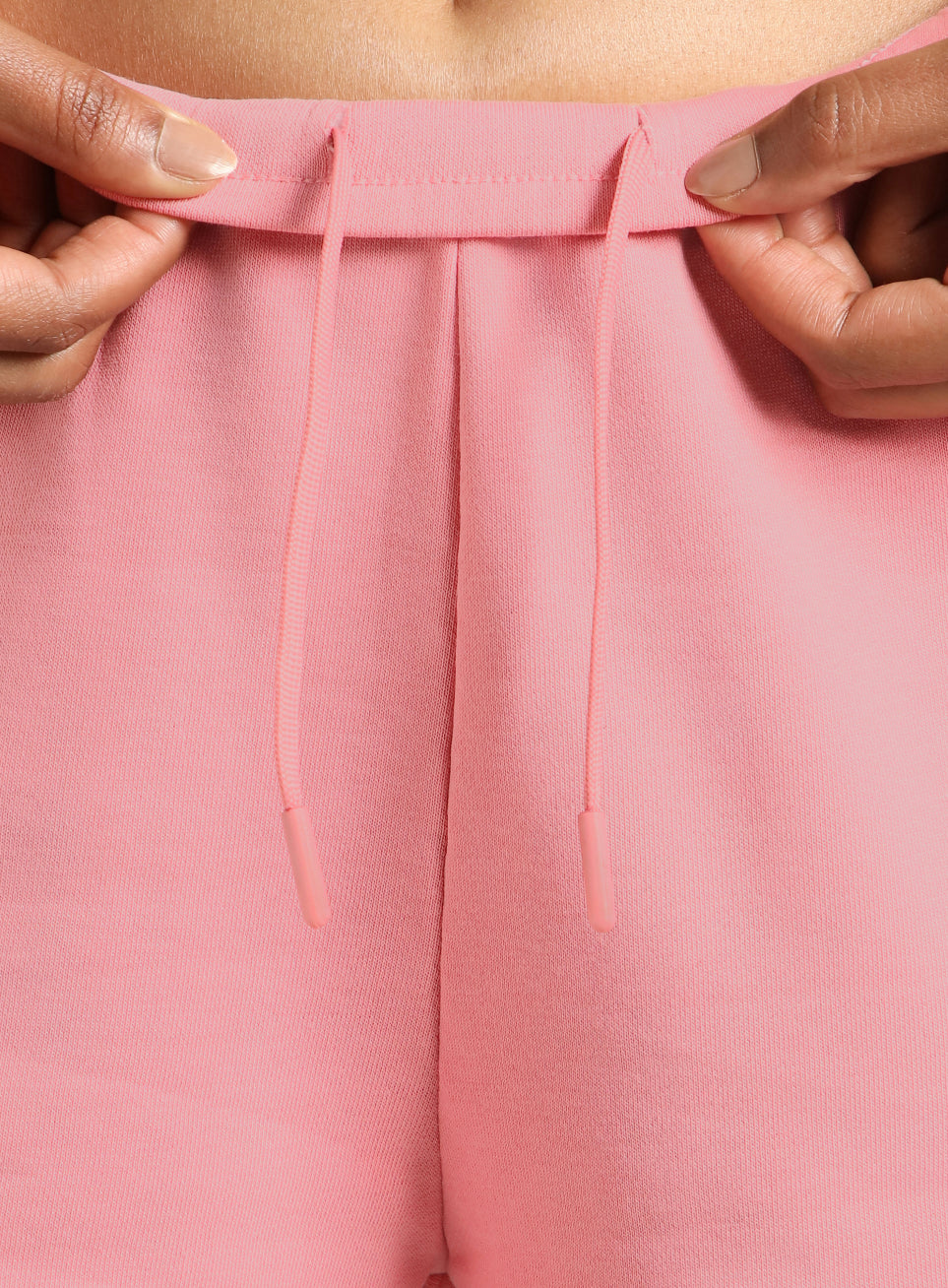 Women's Pink Contrast Power Tape Shorts