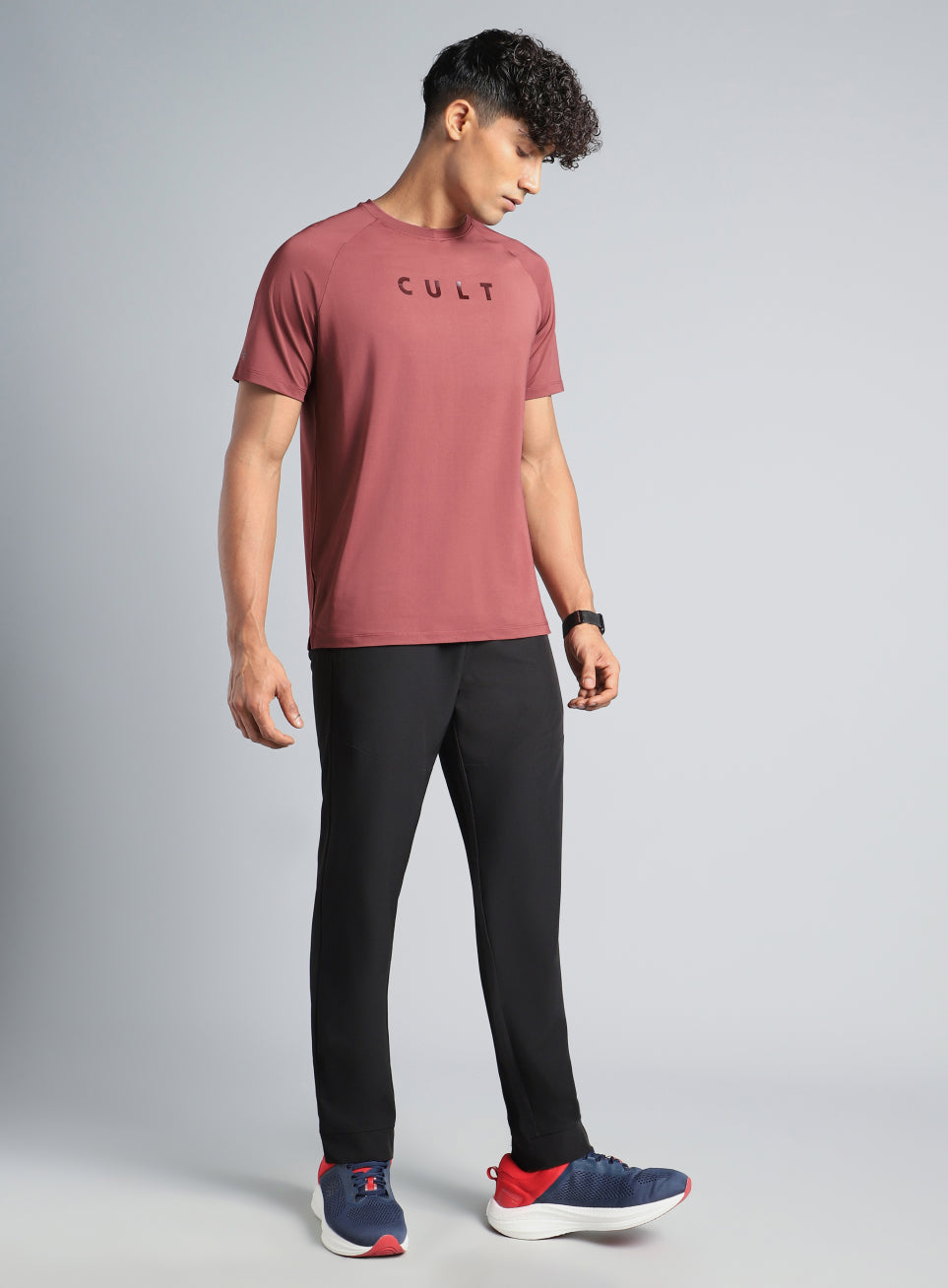 Men's Maroon Pro Run Athlete T-shirt