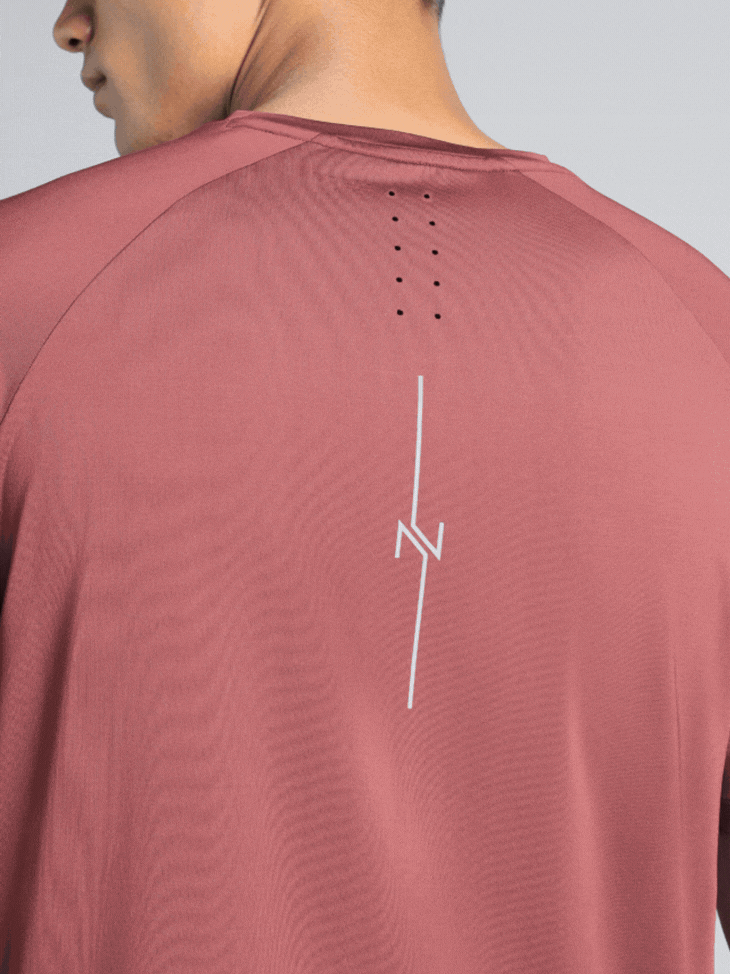 Men's Maroon Pro Run Athlete T-shirt