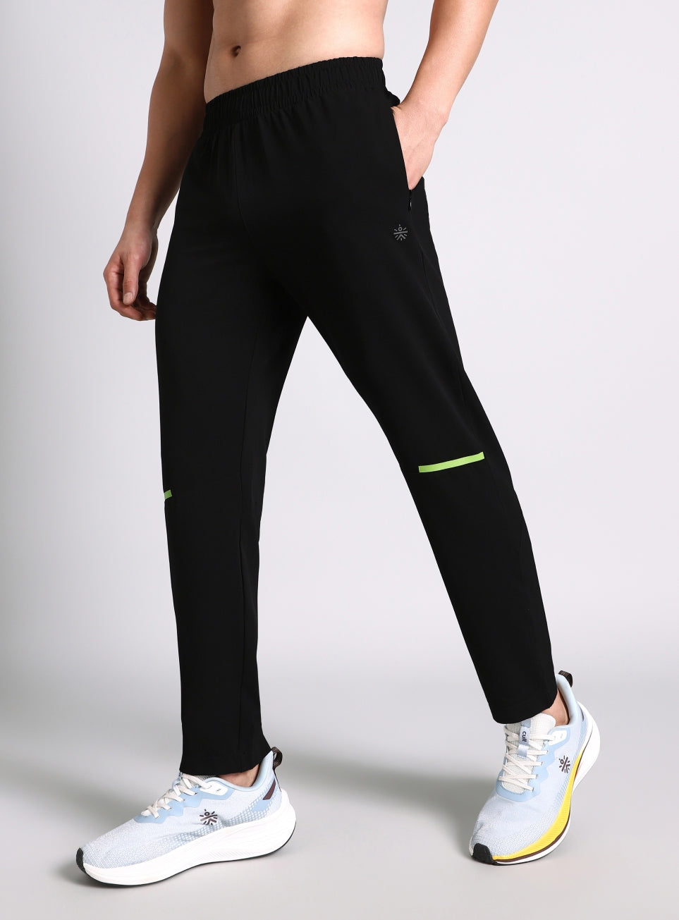 Men's Black High Impact Running Trackpants