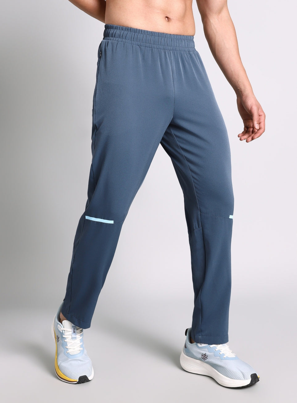 Men's Blue High Impact Running Trackpants