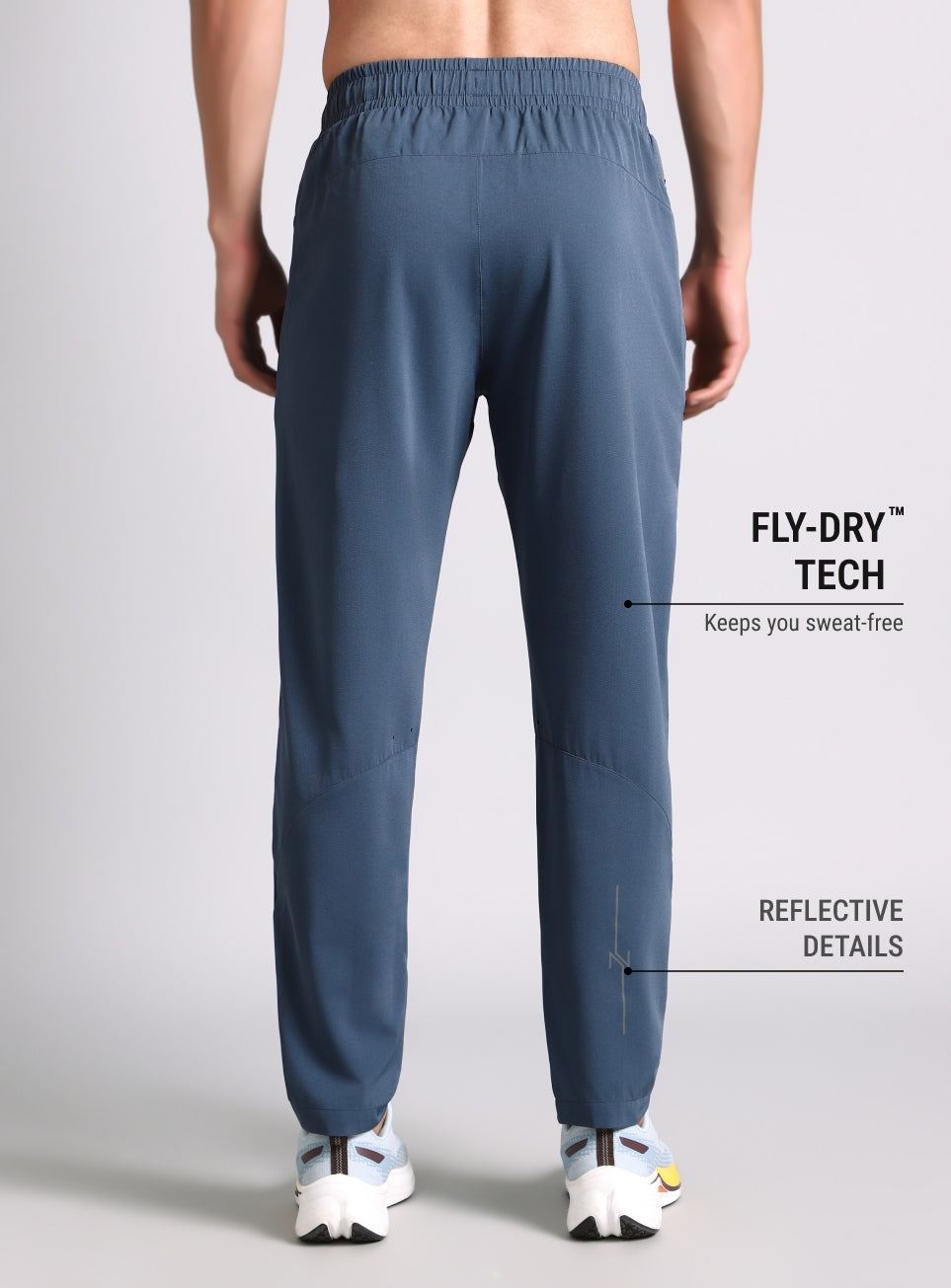 Men's Blue High Impact Running Trackpants