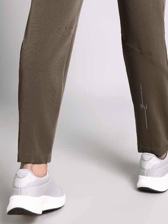 Men's Brown High Impact Running Trackpants