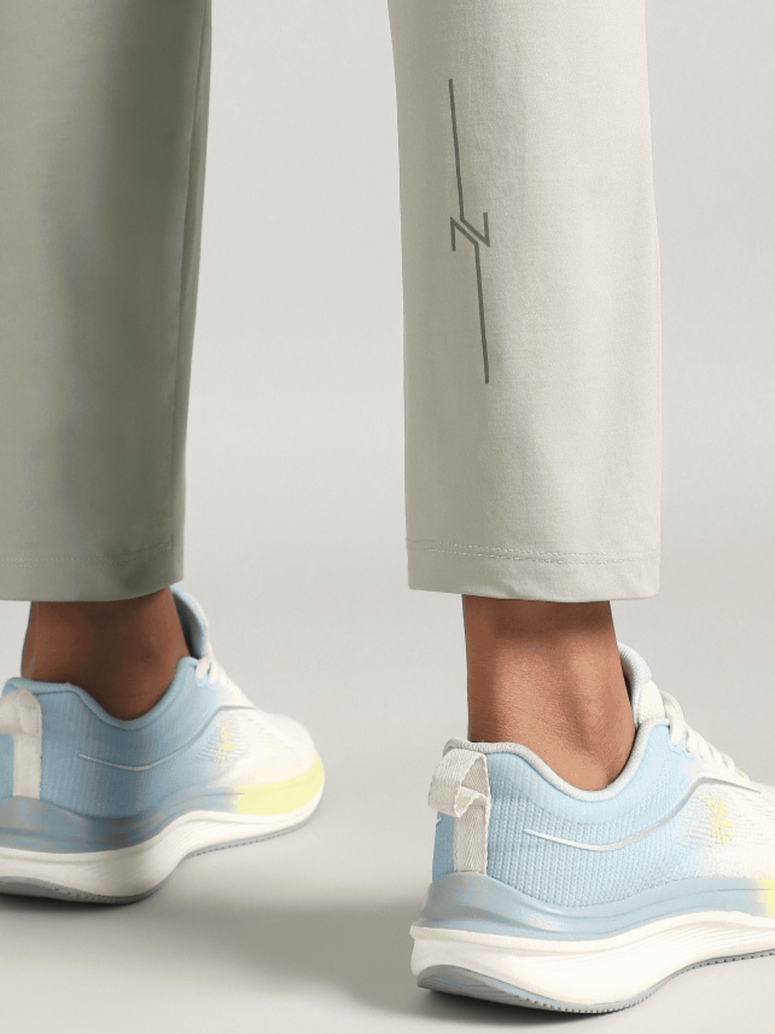 Women's Grey In Motion Run Trackpants