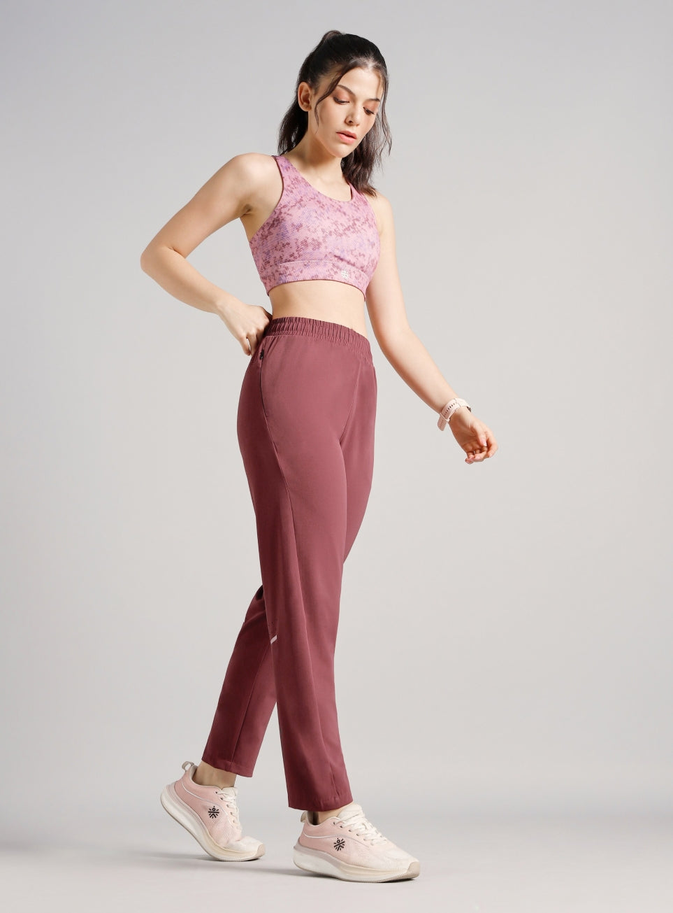 Women's Brown Pace Pro Running Trackpants
