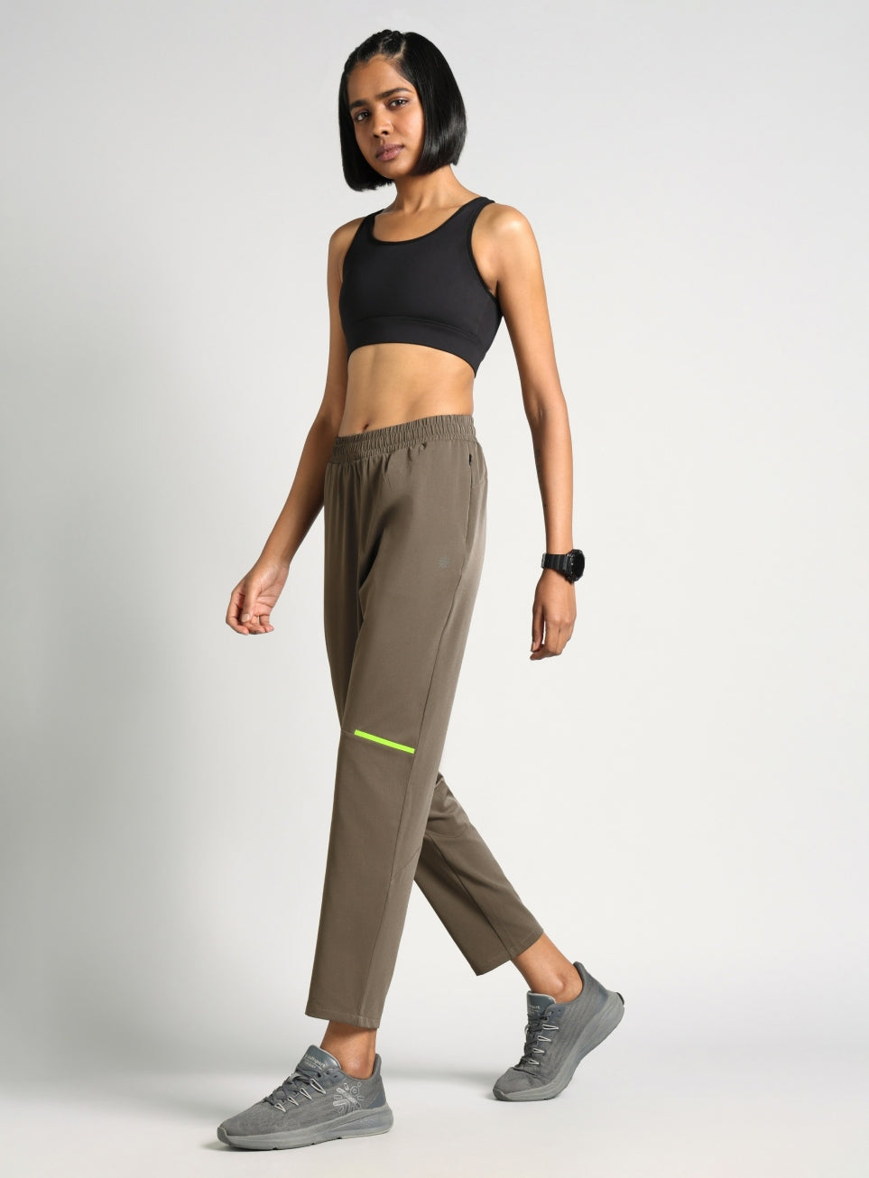 Women's Grey Pace Pro Running Trackpants