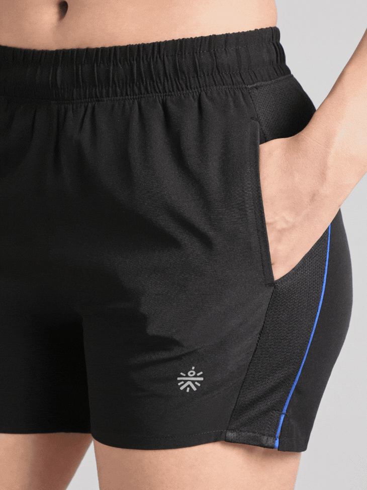 Women's Black In Motion Run Shorts