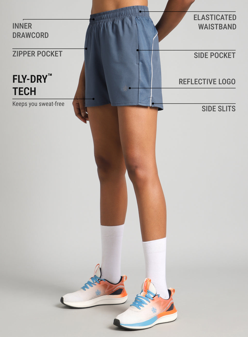 Women's Blue In Motion Run Shorts