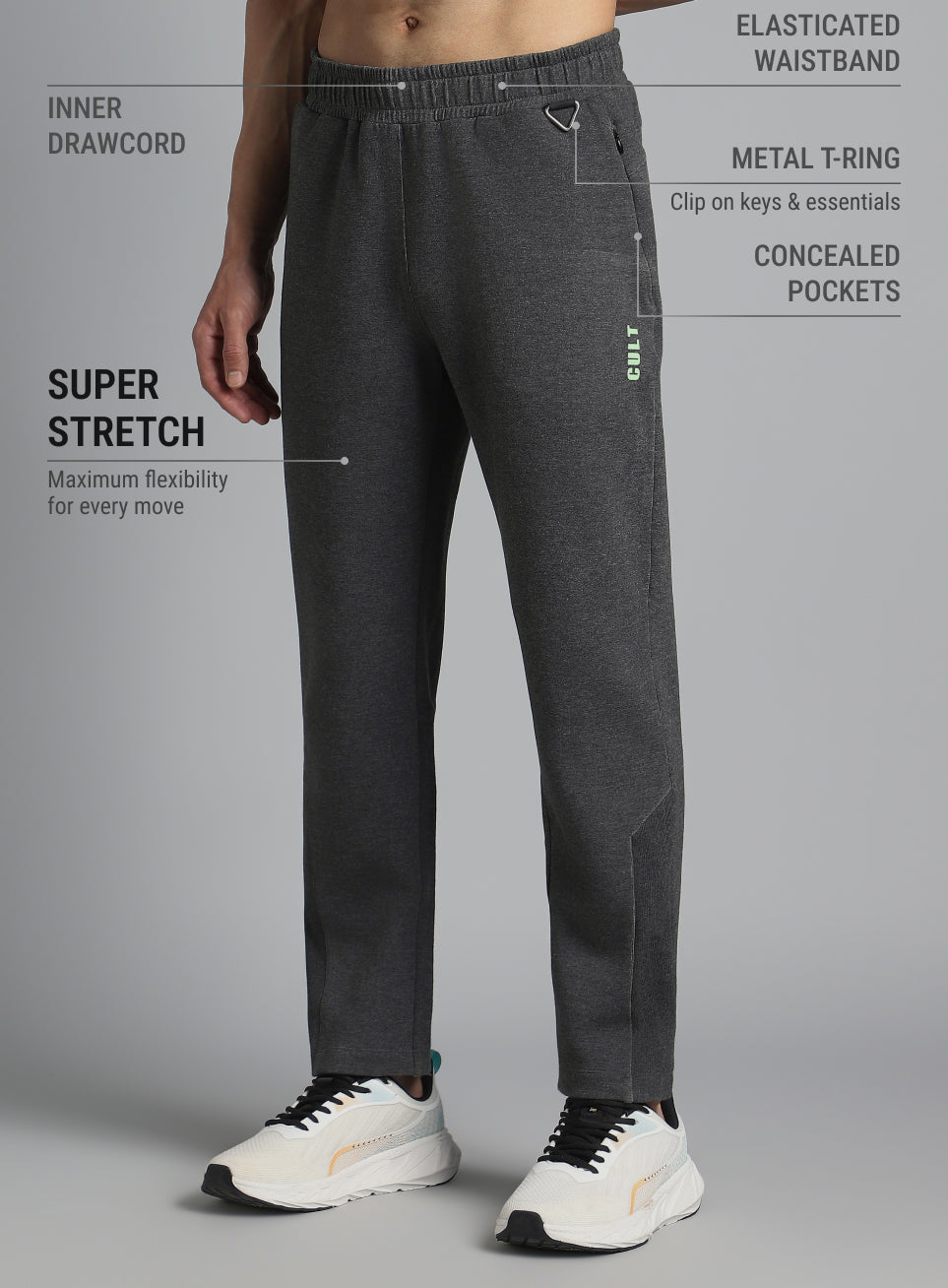 Men's Black Urban Comfort Travel Pants