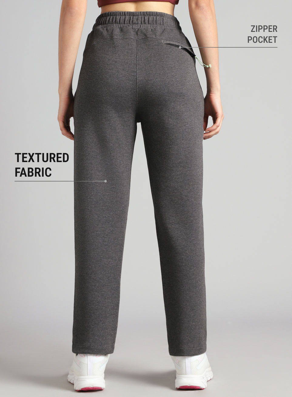 Women's Anthra Melange Urban Comfort Travel Pants