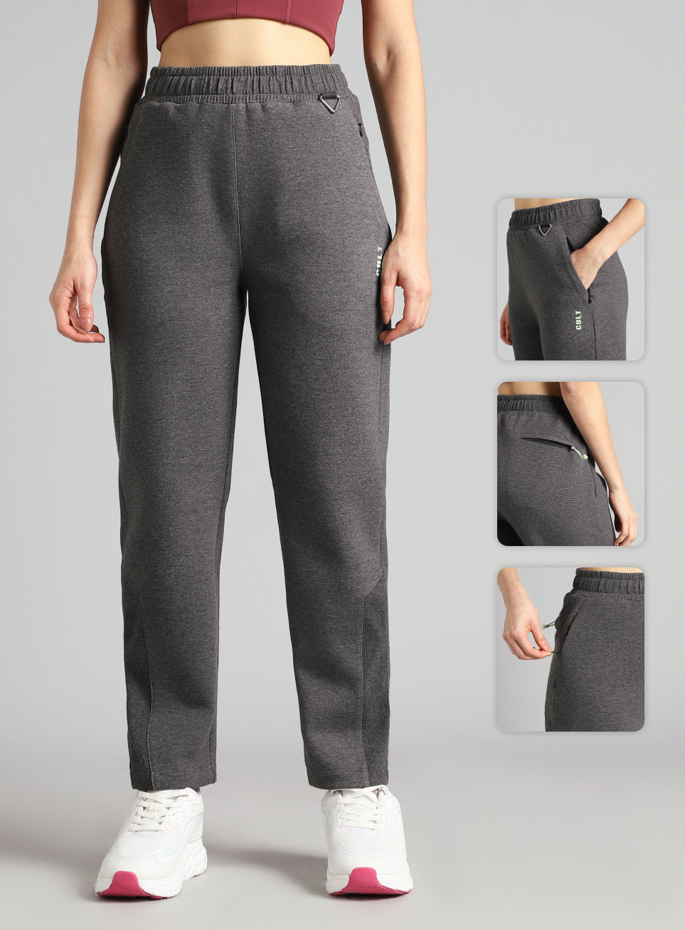 Women's Anthra Melange Urban Comfort Travel Pants