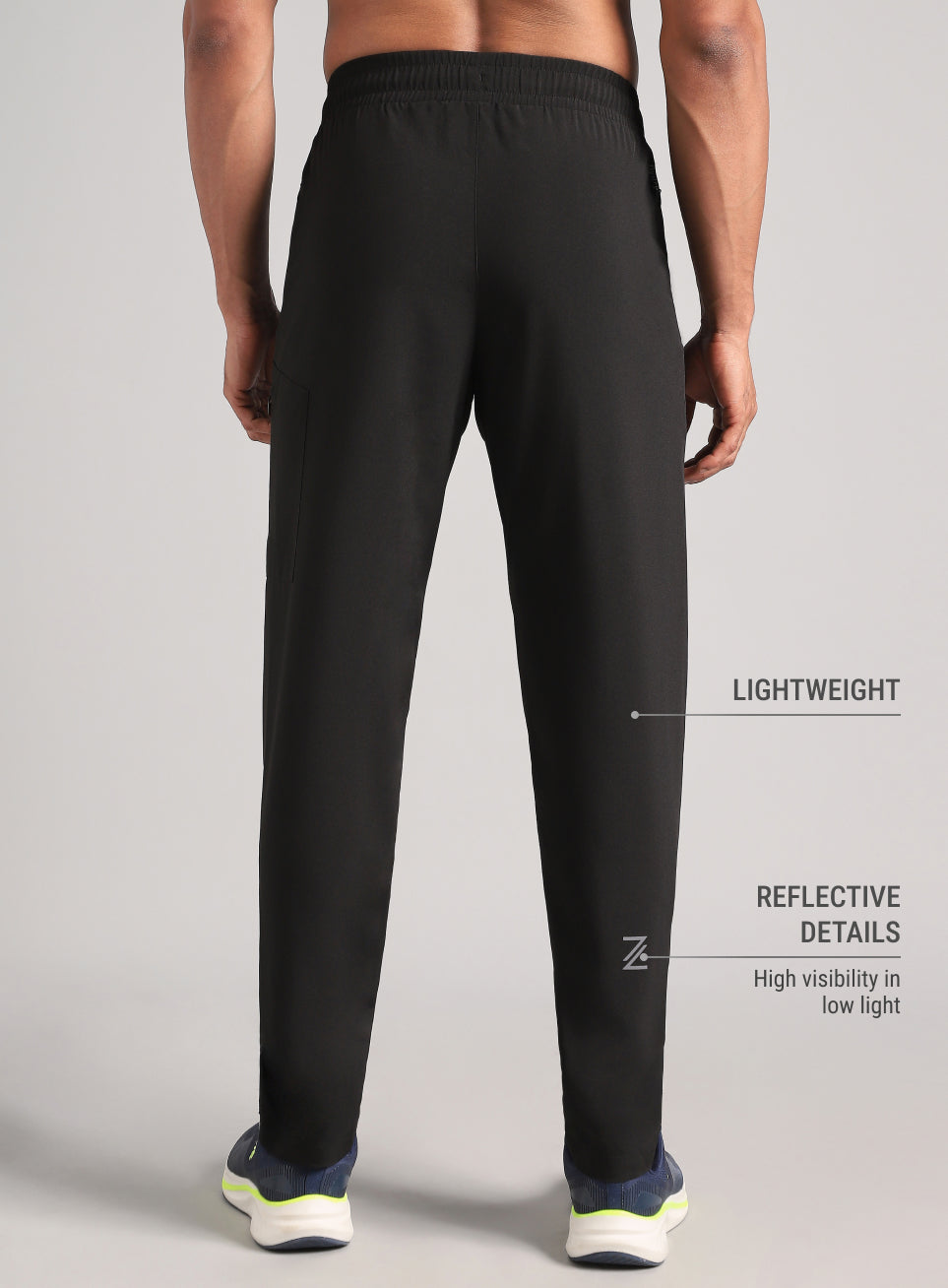 Men's Black Pro Movement Runner's Trackpants