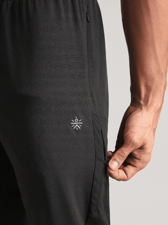 Men's Black Pro Movement Runner's Trackpants