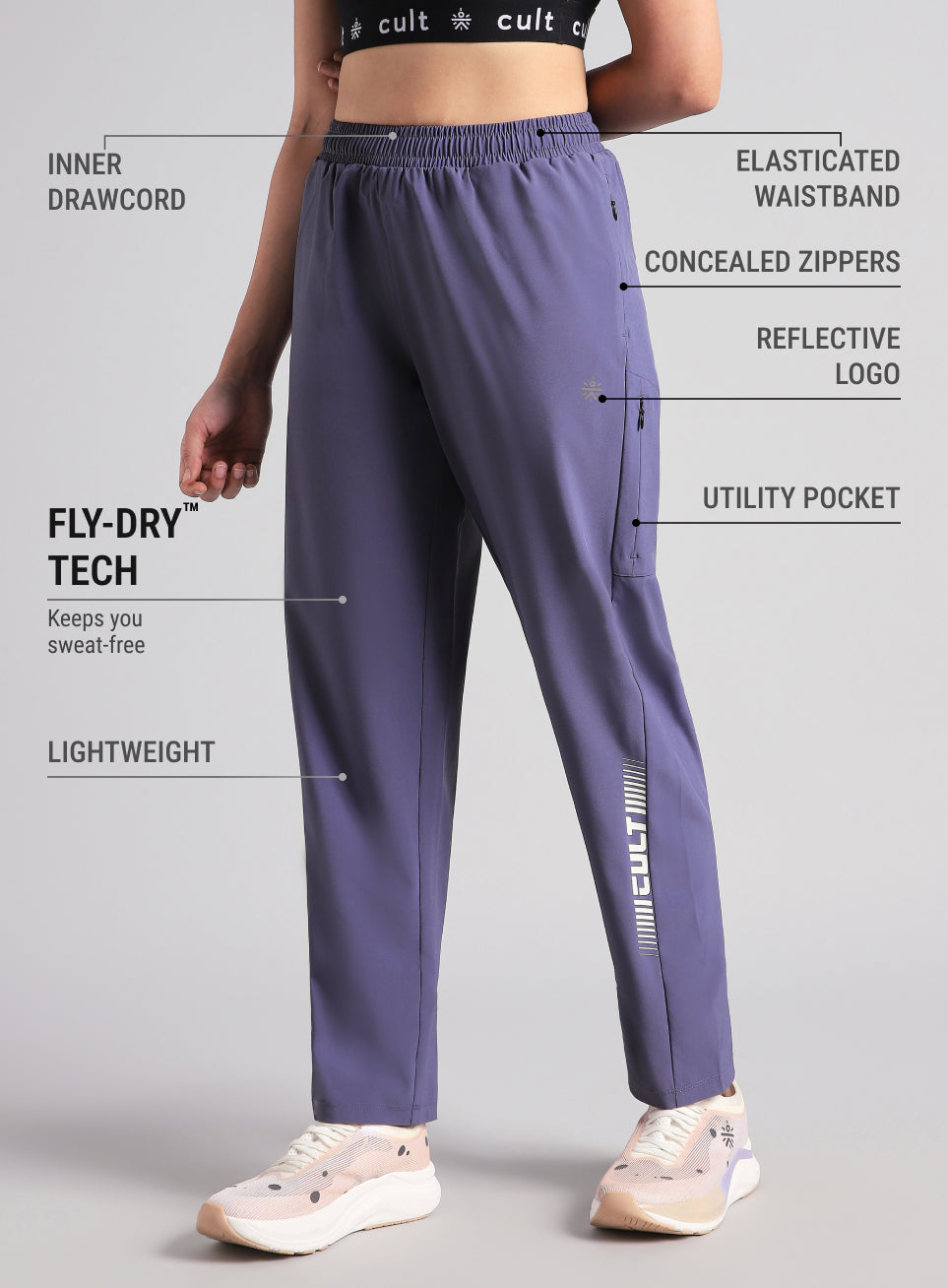 Women's Blue Speed Flex Trackpants