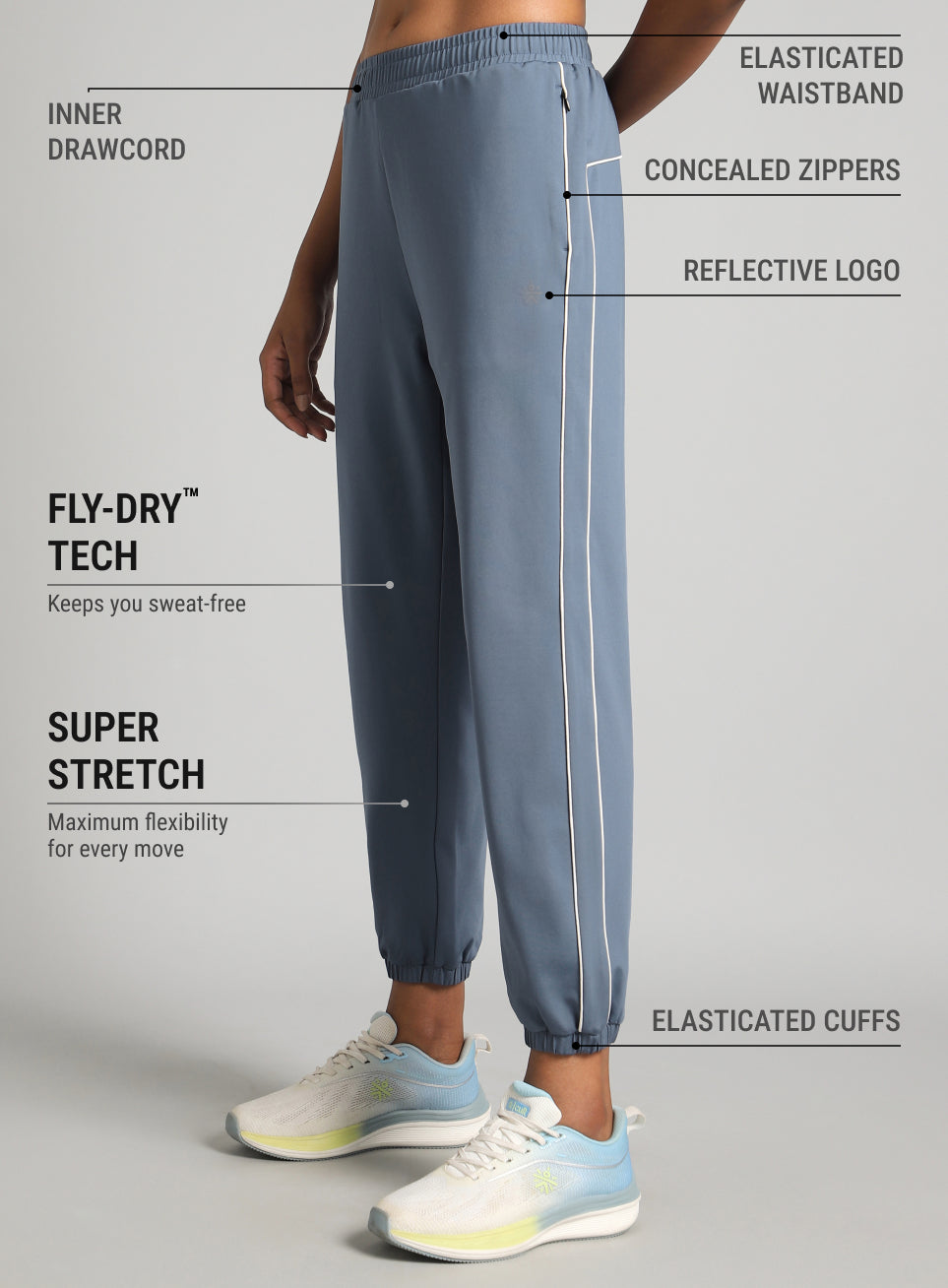 Women's Blue Running Pro Joggers