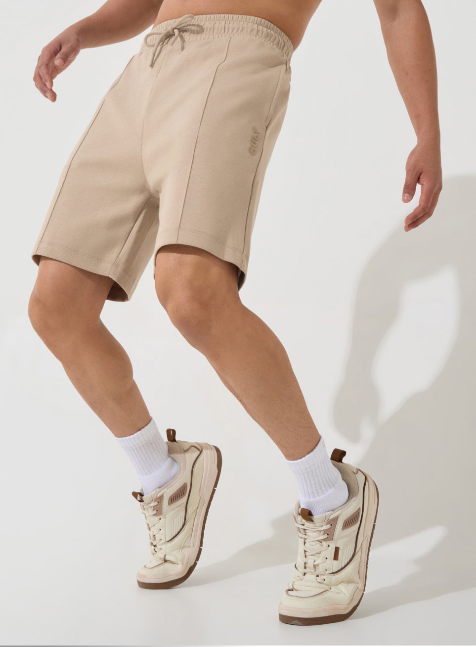 Men's Beige Ultra Luxe Tailored Shorts