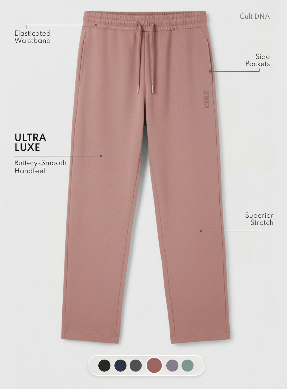 Men's Brown Ultra Luxe Classic Trackpants