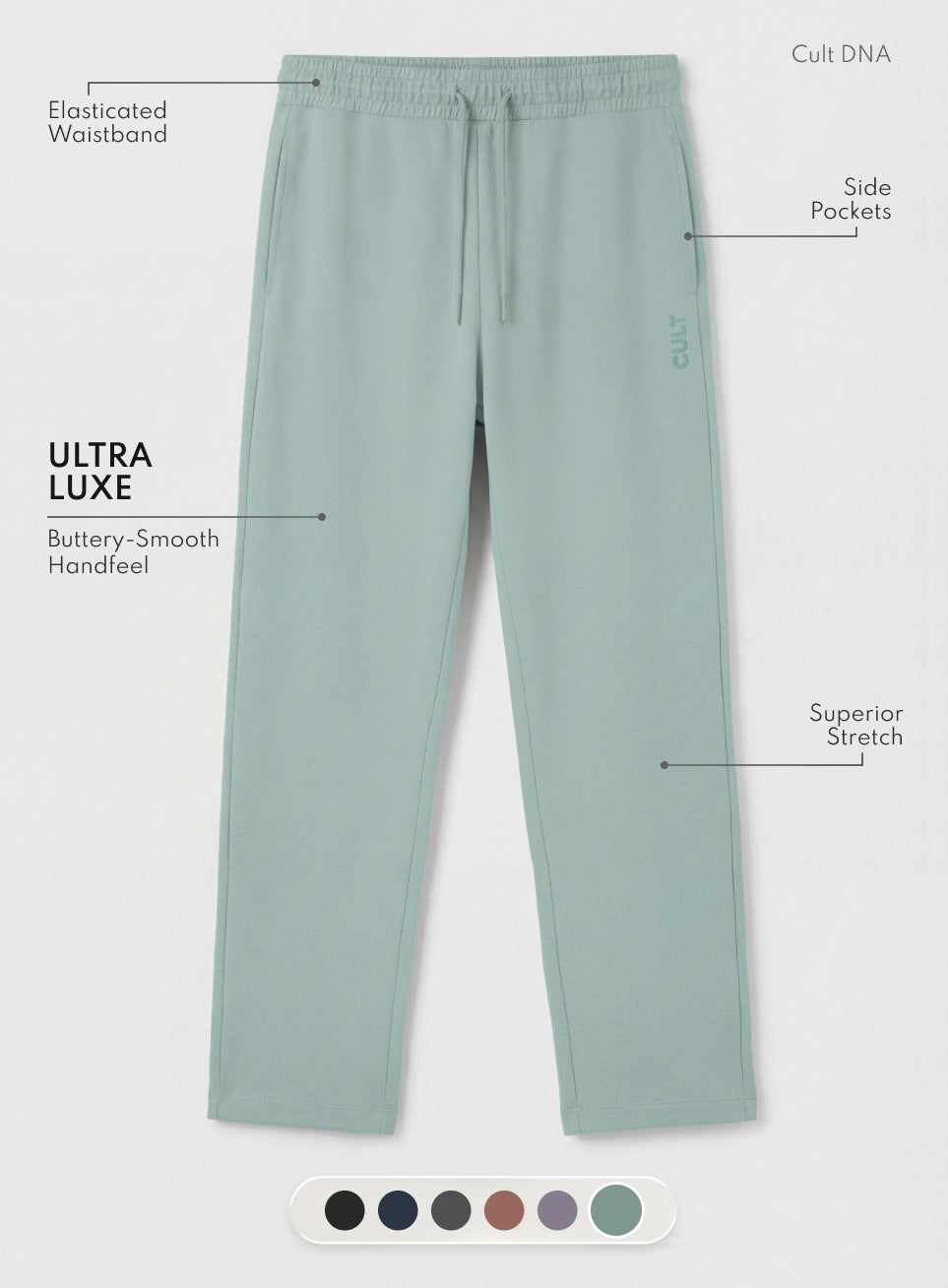 Men's Green Ultra Luxe Classic Trackpants
