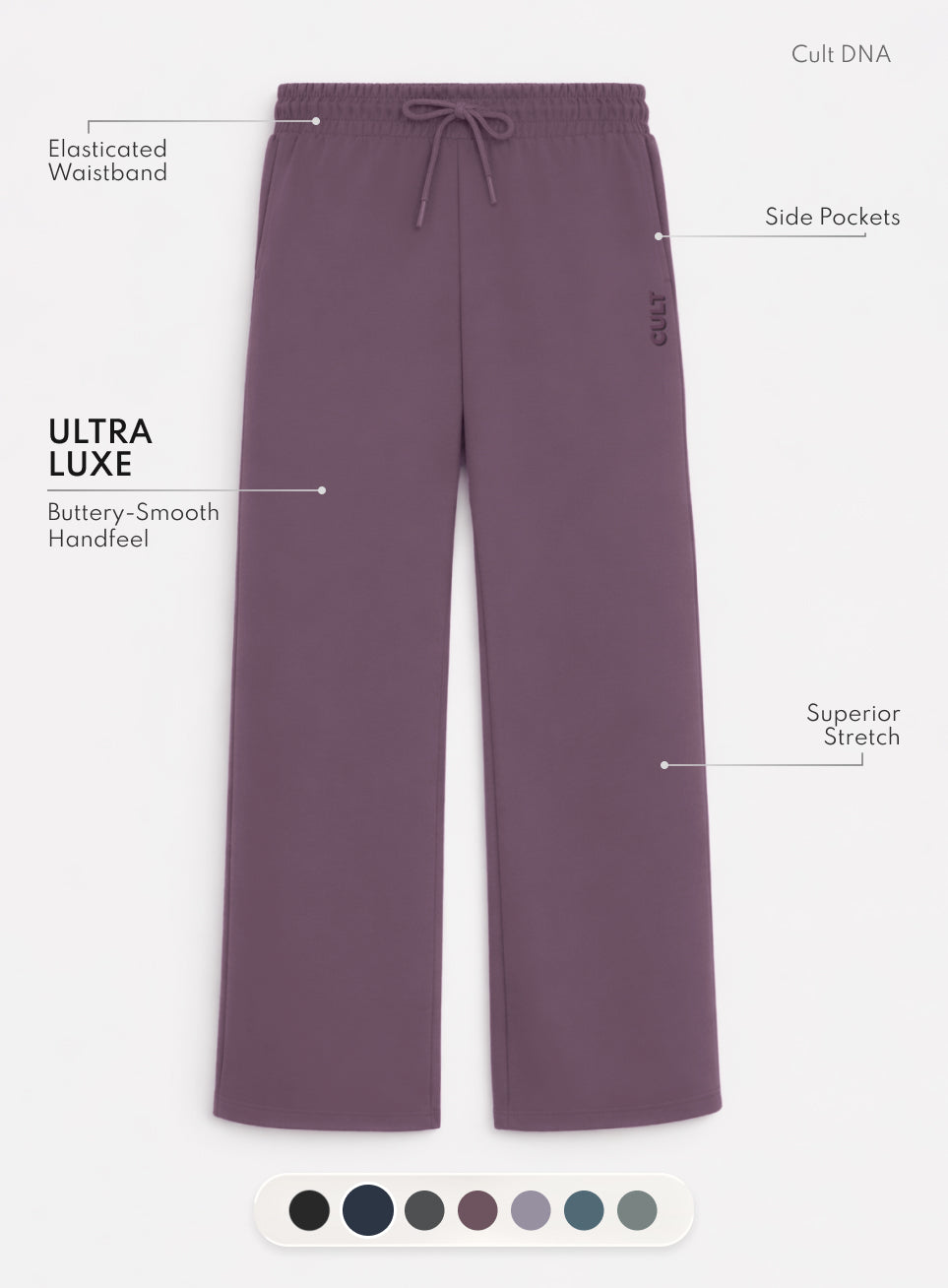 Women's Wine Ultra Luxe Classic Trackpants