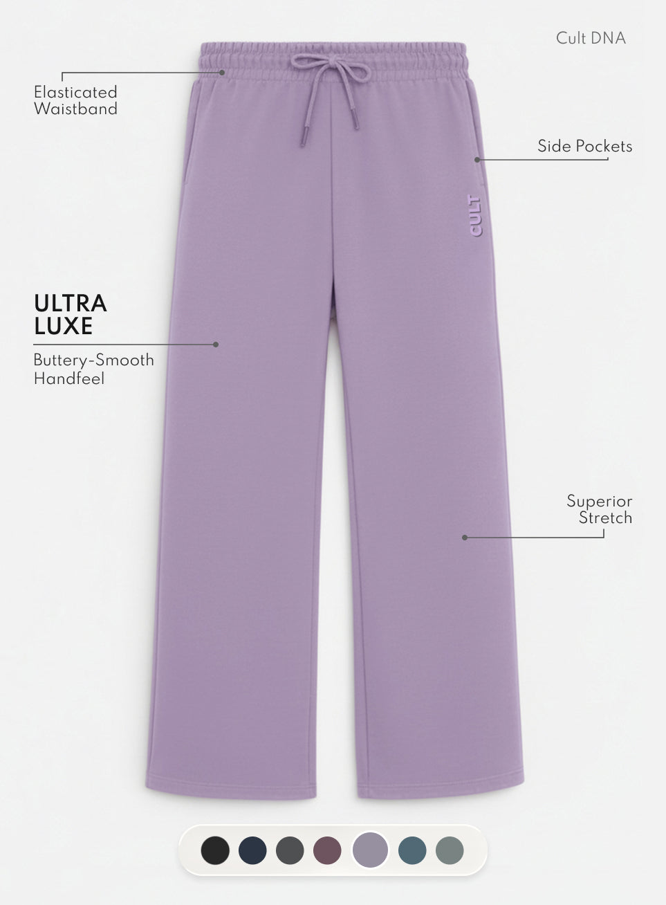 Women's Purple Ultra Luxe Classic Trackpants
