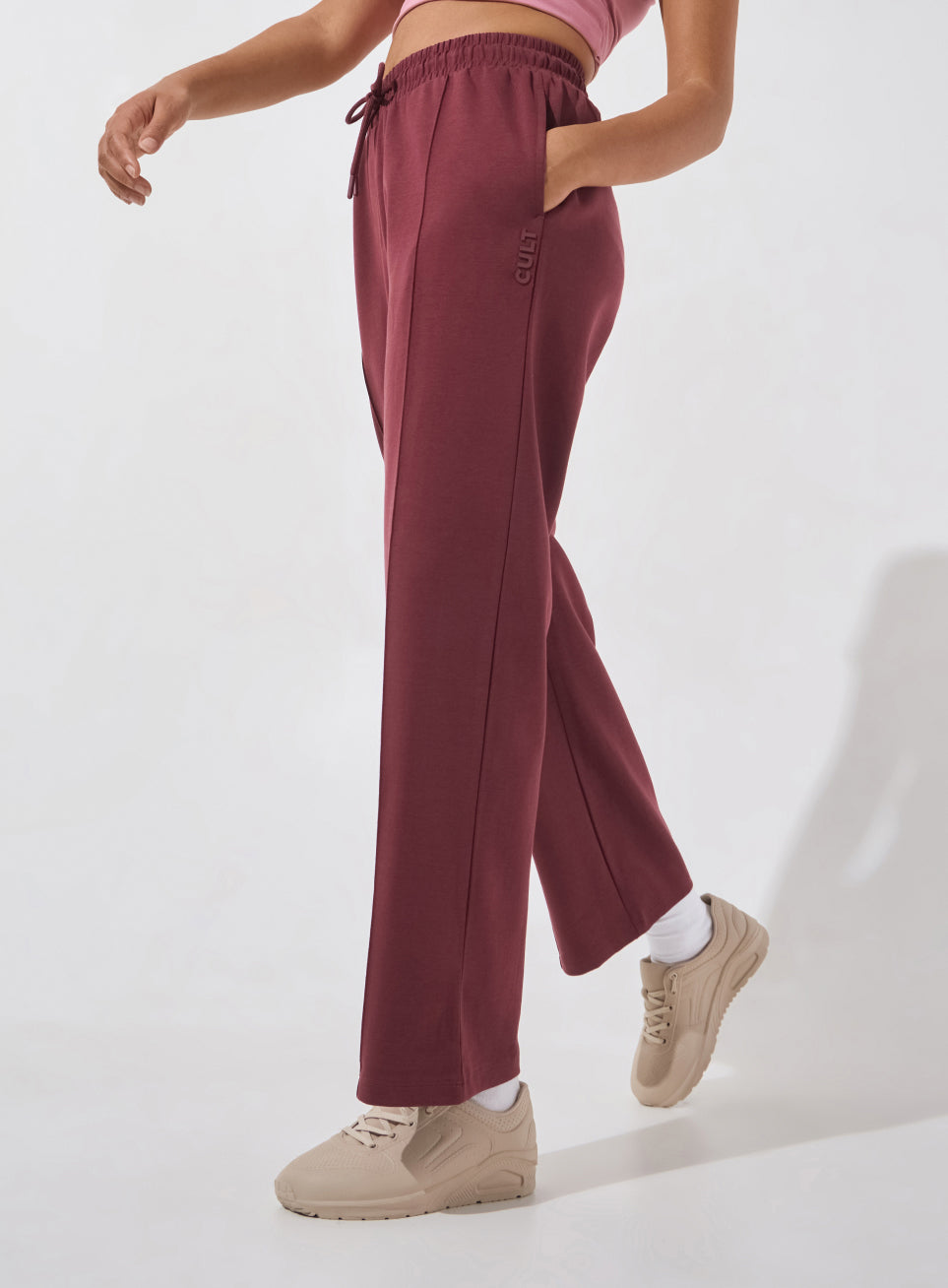 Women's Maroon Ultra Luxe Tailored Trackpants