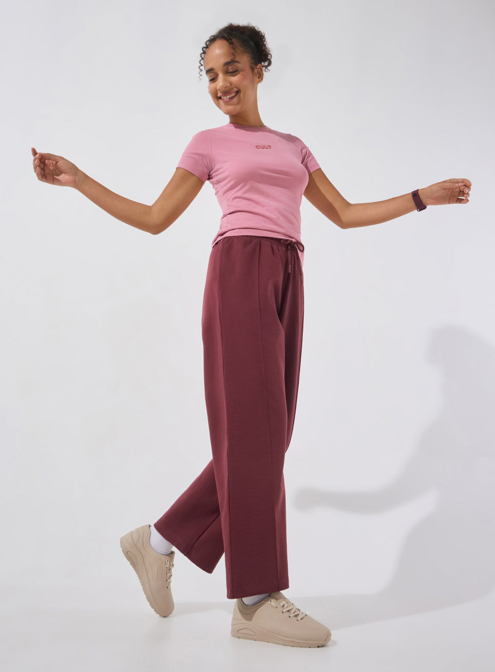 Women's Maroon Ultra Luxe Tailored Trackpants