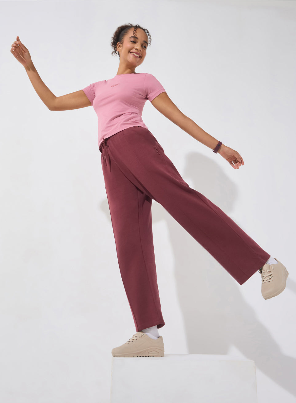 Women's Maroon Ultra Luxe Tailored Trackpants