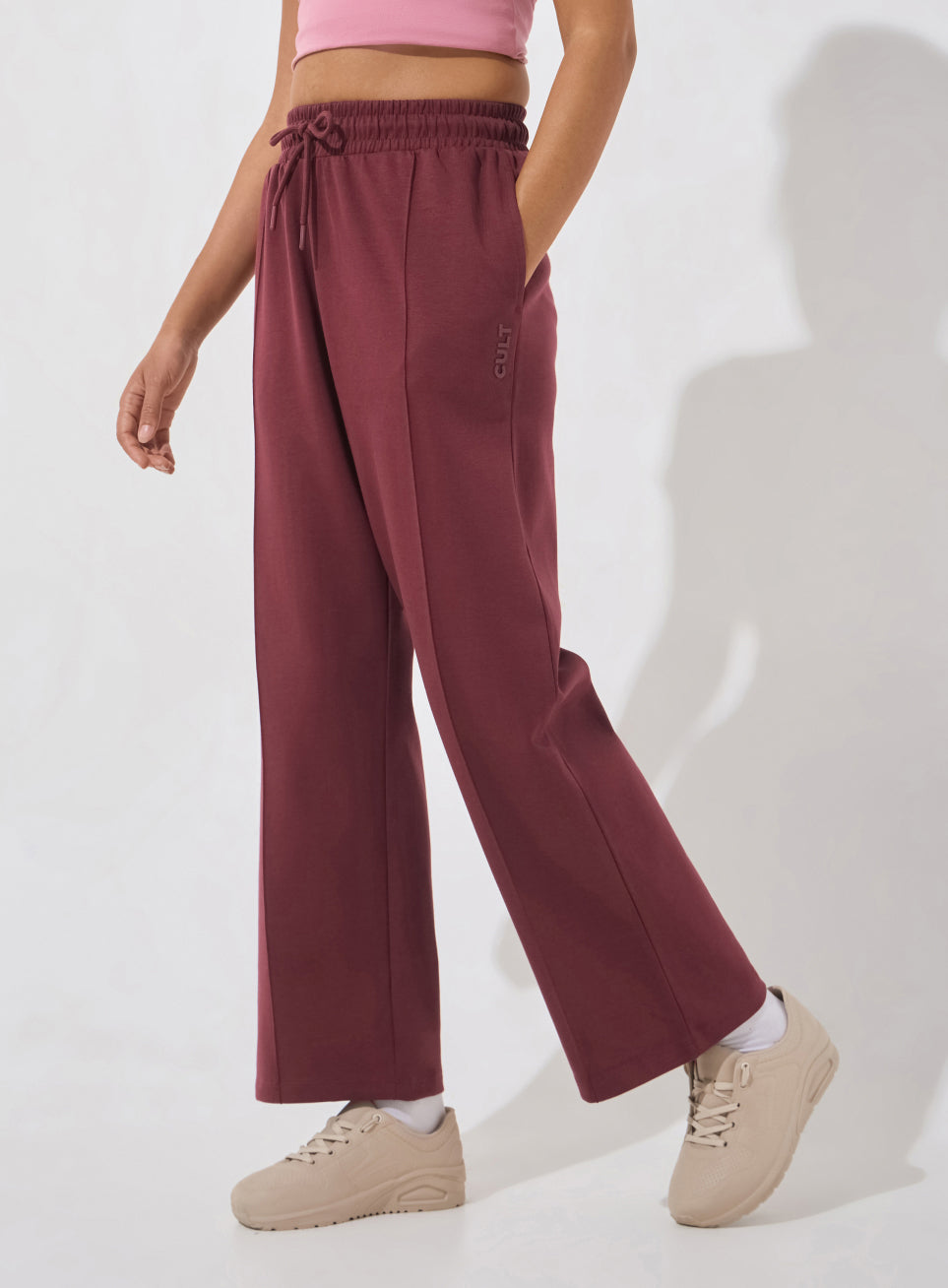 Women's Maroon Ultra Luxe Tailored Trackpants