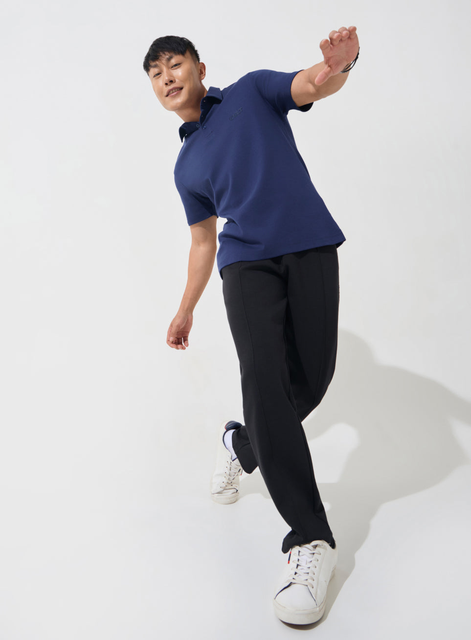 Men's Navy Everyday Luxe Cotton Polo T-shirt