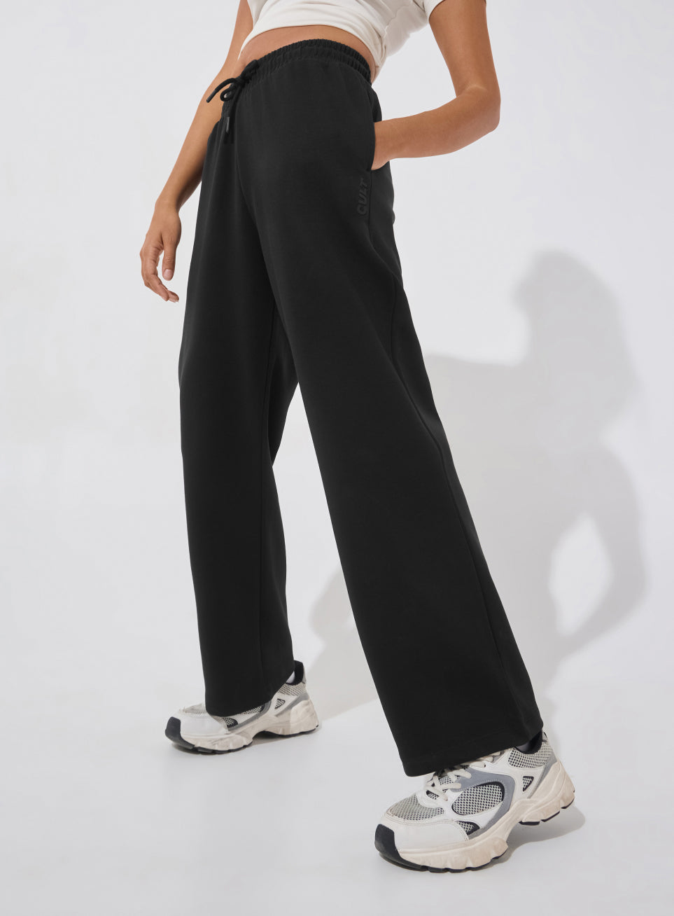 Women's Black Ultra Luxe Classic Trackpants