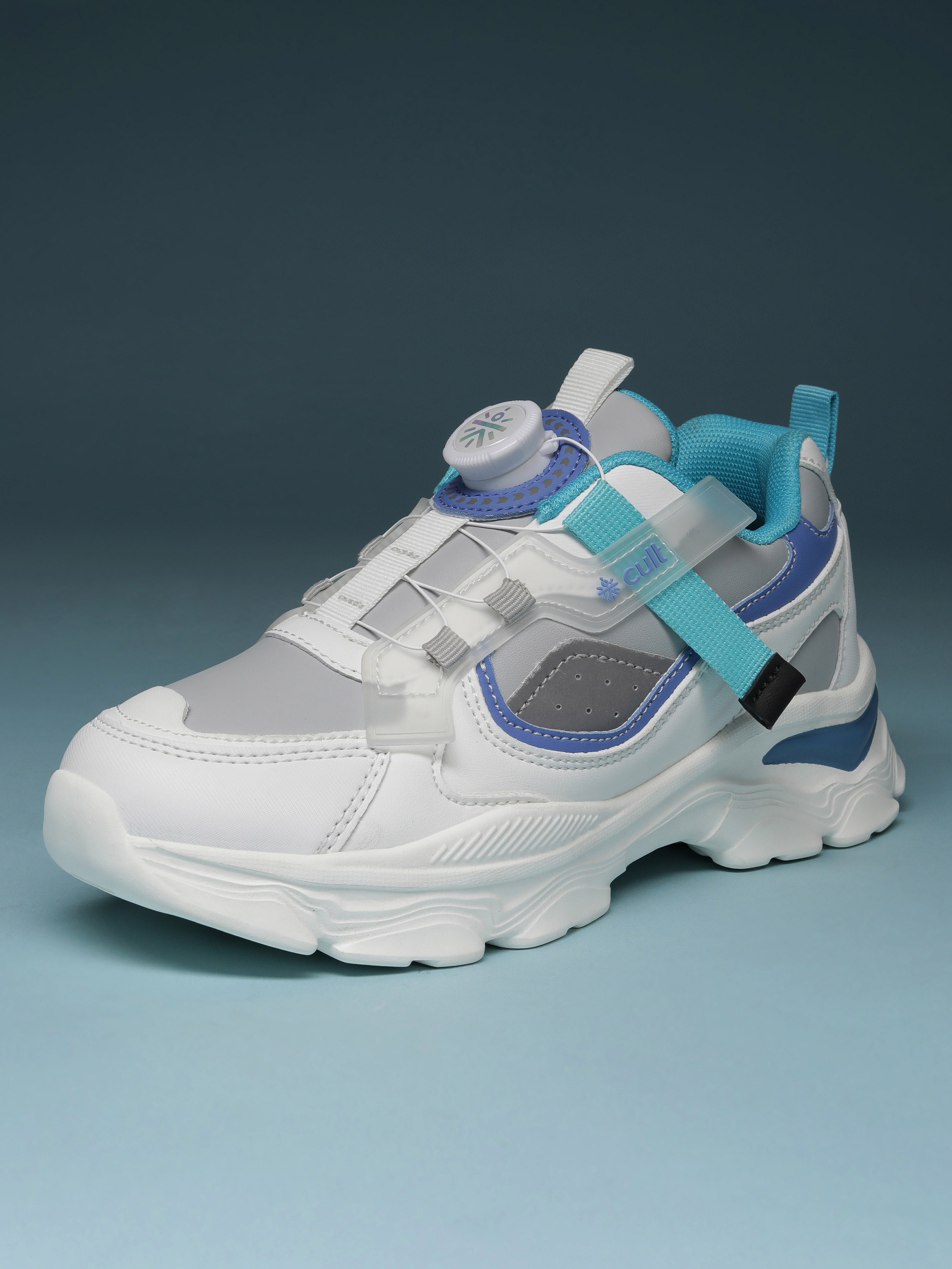 cult Kids' Zoomster Sneakers - White/Grey