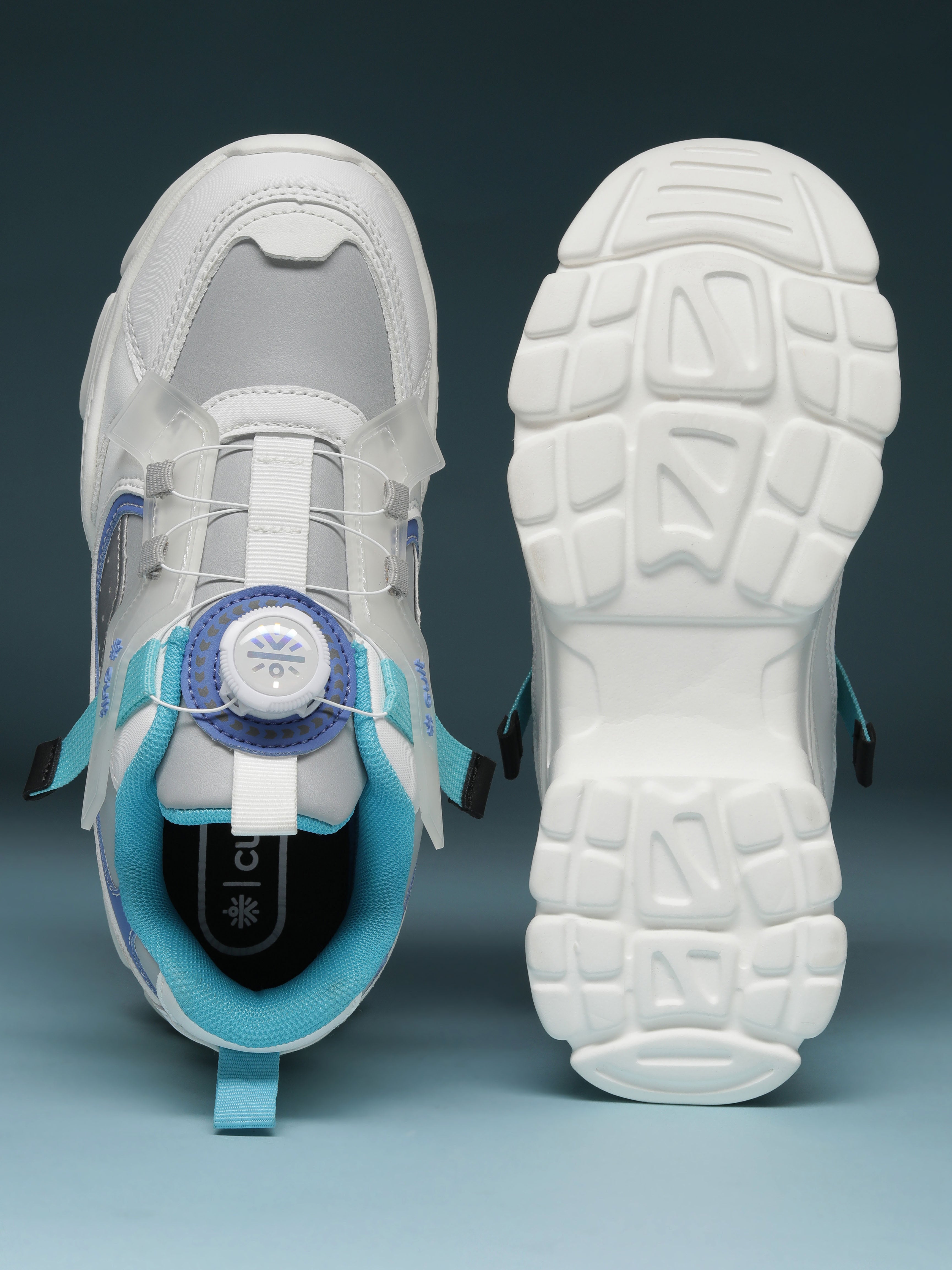 cult Kids' Zoomster Sneakers - White/Grey