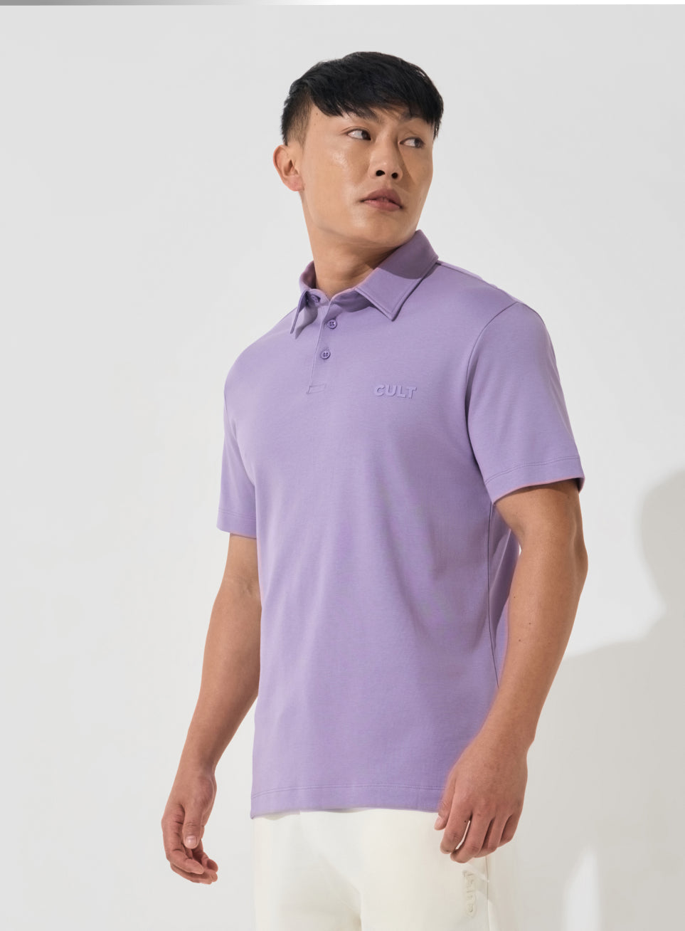 Men's Purple Everyday Luxe Cotton Polo T-shirt