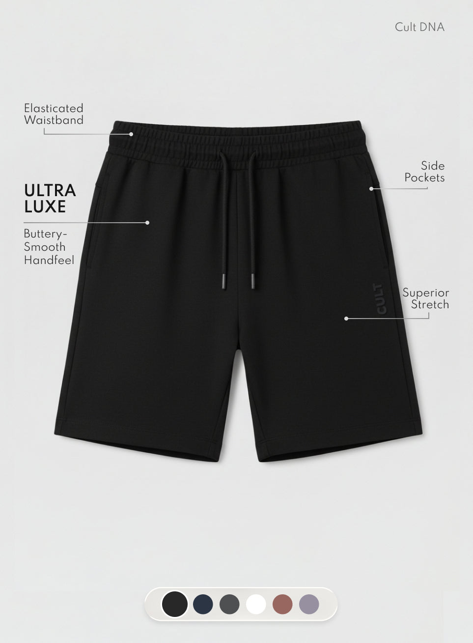 Men's Black Ultra Luxe Classic Shorts