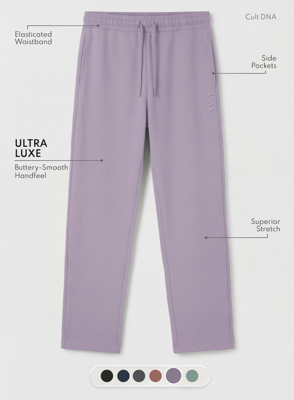 Men's Purple Ultra Luxe Classic Trackpants