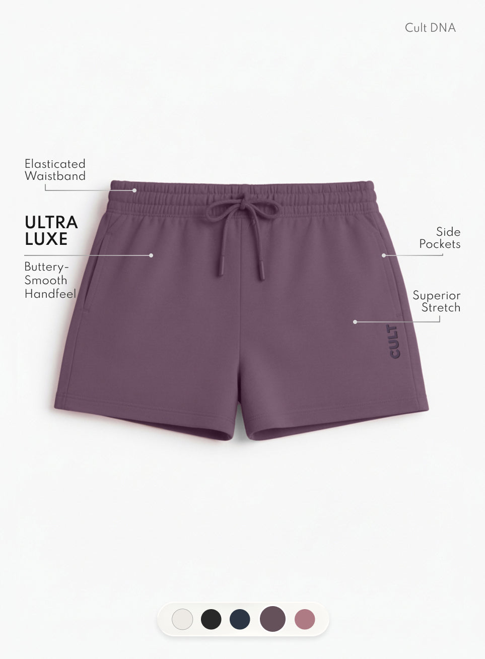 Women's Purple Ultra Luxe Classic Shorts