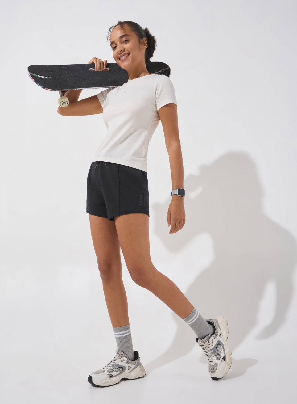 Women's Black Ultra Luxe Tailored Shorts