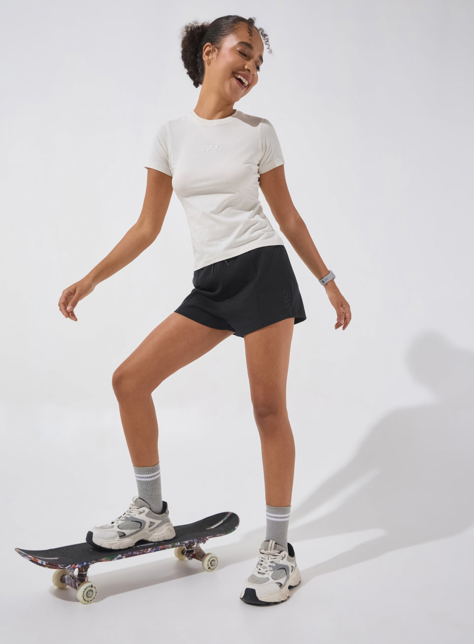 Women's Black Ultra Luxe Tailored Shorts