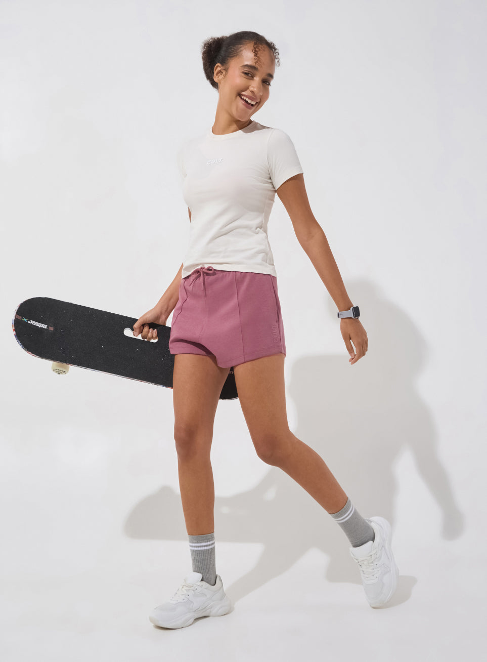 Women's Pink Ultra Luxe Tailored Shorts