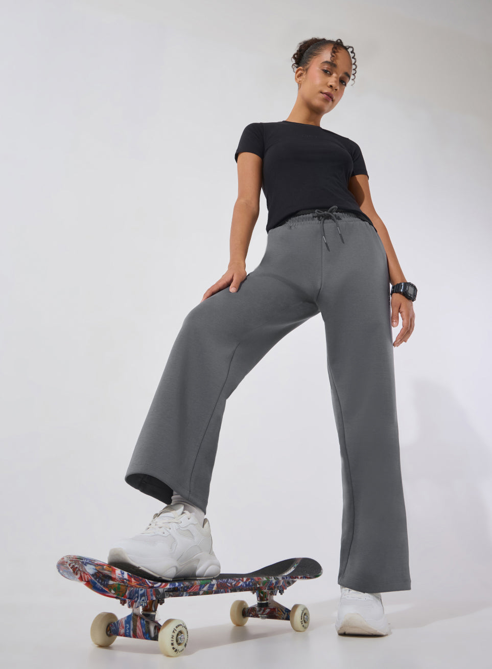 Women's Dark Grey Ultra Luxe Classic Trackpants