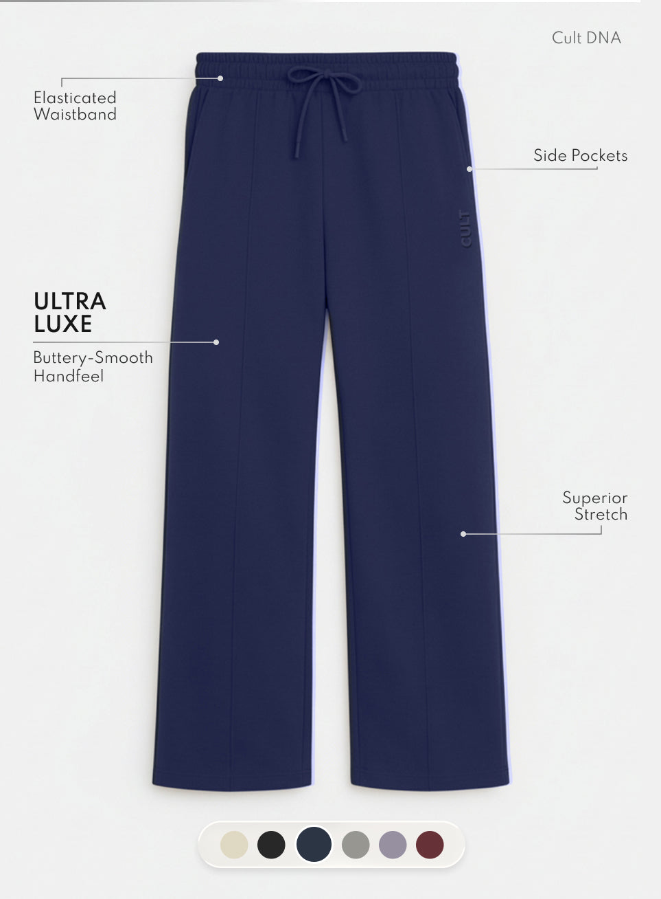 Women's Navy Ultra Luxe Tailored Trackpants