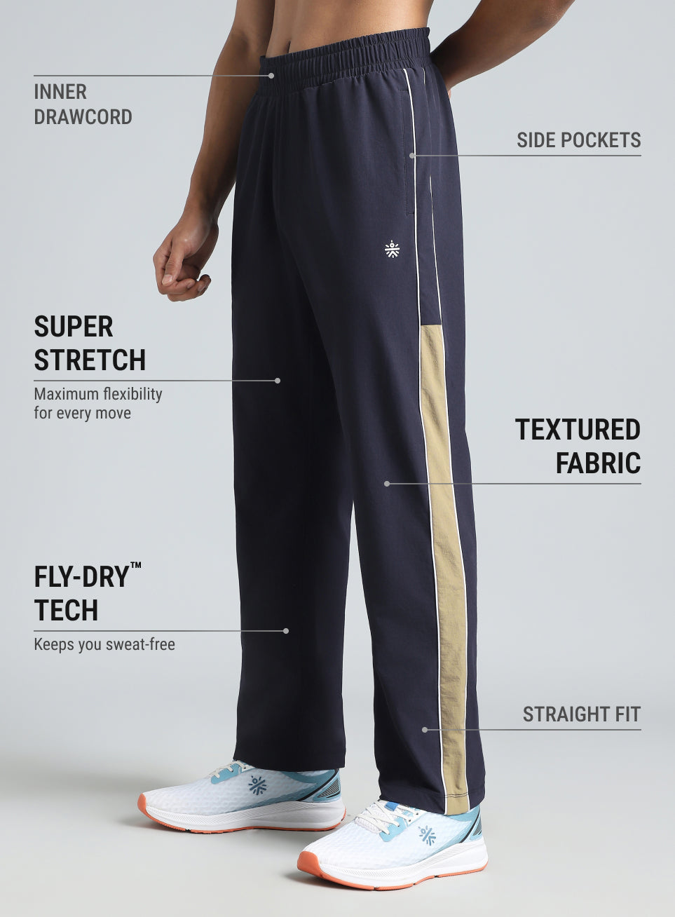 Men's Navy Active Day Out Trackpants